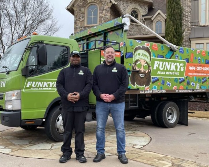 funky's junk removal crew ready to start hauling junk